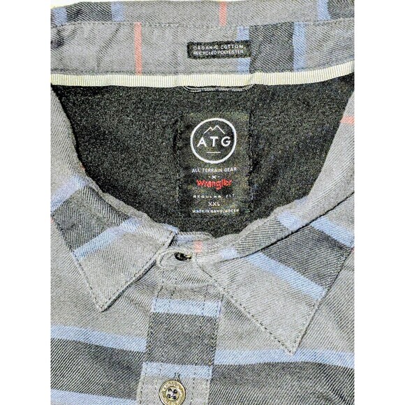 Wrangler Shirt Mens 2XL Regular Fit ATG All Terrain Gear‎ Button Front Blue - Picture 2 of 7